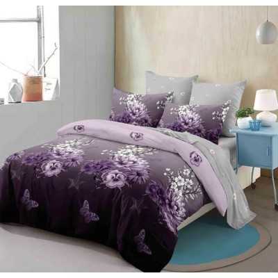 Lenjerie de pat bumbac finet cu elastic – 6 piese | 11129-V