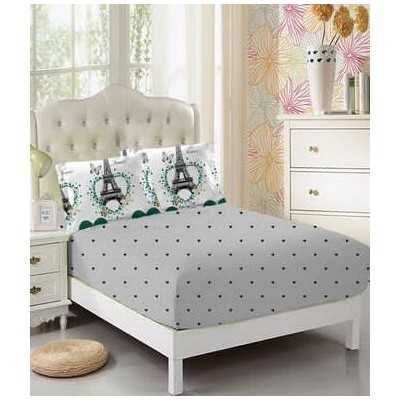 Lenjerie de pat bumbac finet cu elastic – 6 piese | 11505-V