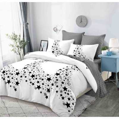 Lenjerie de pat bumbac finet cu elastic – 6 piese | 11509-V