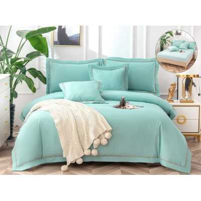 Lenjerie de pat 100% bumbac neted fin – Premium – 6 piese | 12138-P