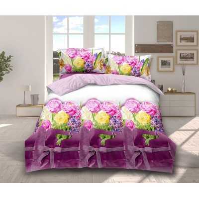 Lenjerie de pat bumbac satinat 3D – 4 piese | 557