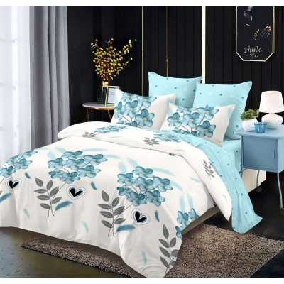 Lenjerie de pat bumbac finet cu elastic – 6 piese | 12395-V