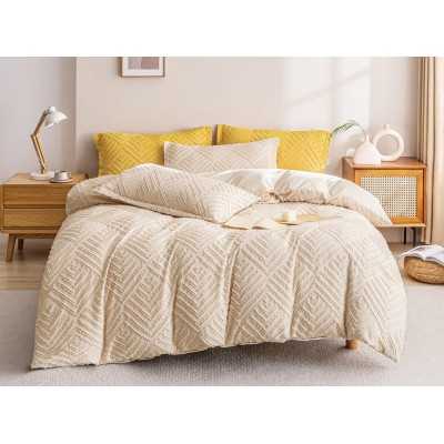 Lenjerie de pat bumbac finet cu elastic Premium – 4 piese | 12438-CN