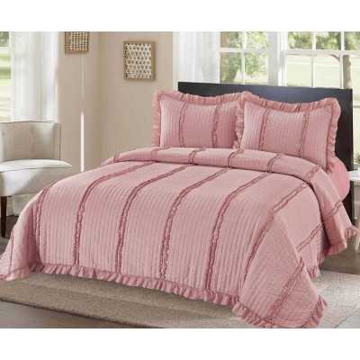 Cuvertura de pat bumbac satinat – 3 piese | 12464-P