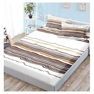 Lenjerie de pat bumbac satinat cu elastic – 4 piese | 12638-TL