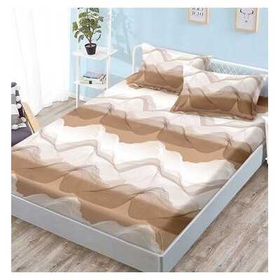 Lenjerie de pat bumbac satinat cu elastic – 4 piese | 12640-TL