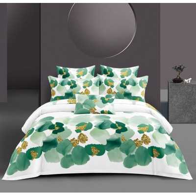 Lenjerie de pat bumbac satinat cu elastic – 4 piese | 12643-TL