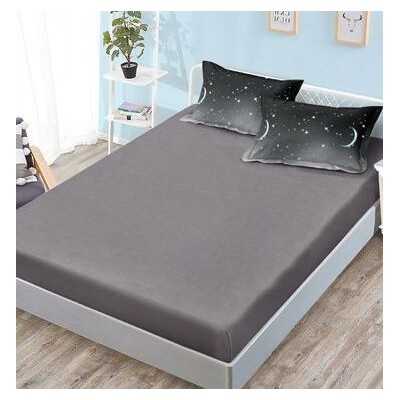 Lenjerie de pat bumbac satinat cu elastic – 4 piese | 12645-TL