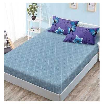 Lenjerie de pat bumbac satinat cu elastic – 4 piese | 12651-TL