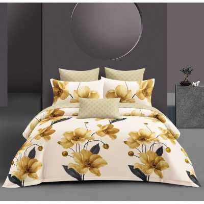 Lenjerie de pat bumbac satinat cu elastic – 4 piese | 12654-TL