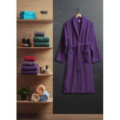 Halat de baie – Mov – Velur 100% Bumbac