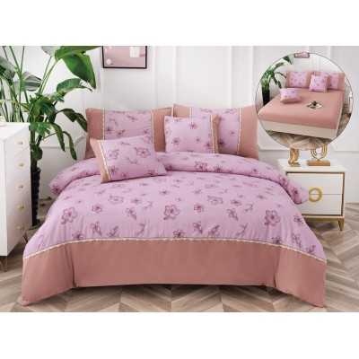 Lenjerie de pat bumbac finet cu elastic – Premium – 6 piese | 13019-P