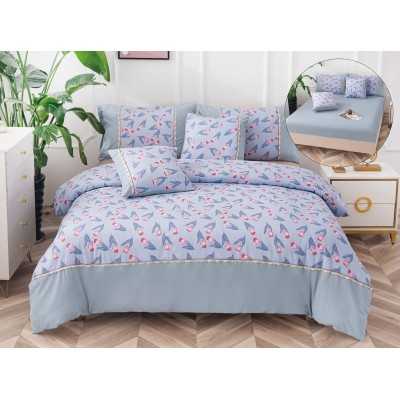 Lenjerie de pat bumbac finet cu elastic – Premium – 6 piese | 13020-P