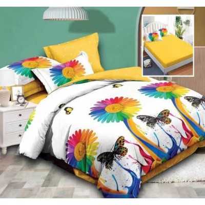 Lenjerie de pat bumbac finet cu elastic – 6 piese | 3136-R