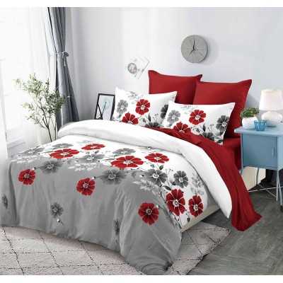 Lenjerie de pat bumbac finet cu elastic – 6 piese | 13526-PR