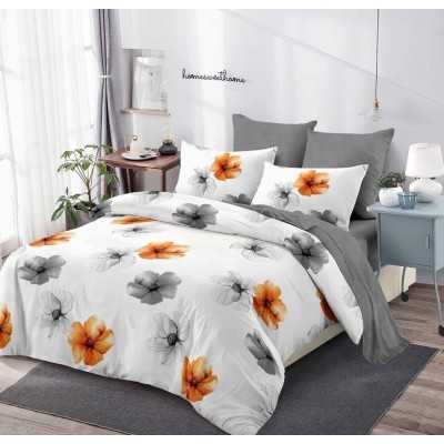 Lenjerie de pat bumbac finet cu elastic – 6 piese | 14232-V