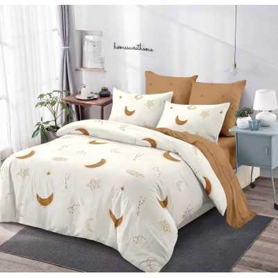 Lenjerie de pat bumbac finet cu elastic – 6 piese | 14235-V