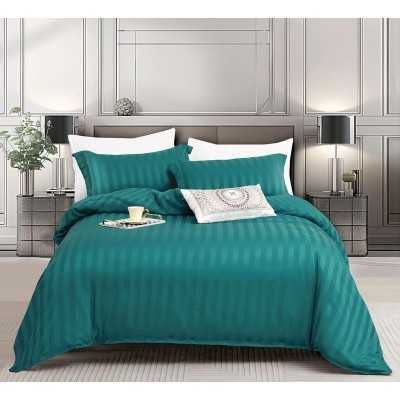 Lenjerie de pat damasc Premium cu elastic – 1 persoana – 4 piese | 14247-PR