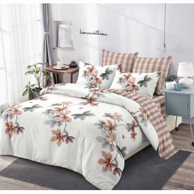 Lenjerie de pat bumbac finet cu elastic – 6 piese | 14284-V