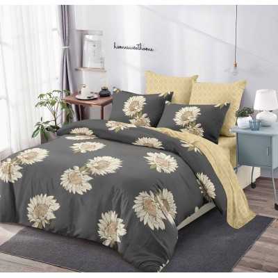 Lenjerie de pat bumbac finet cu elastic – 6 piese | 14285-V