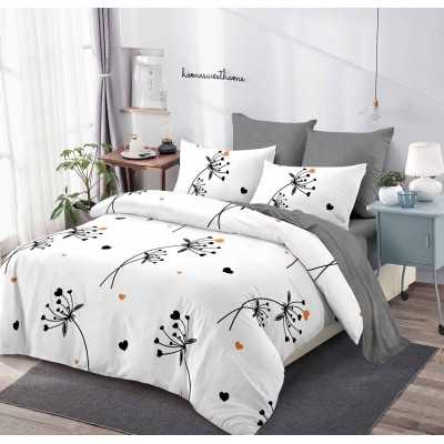 Lenjerie de pat bumbac finet cu elastic – 6 piese | 14286-V