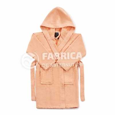 Halat de baie pentru copii – Piersica – 100% Bumbac | 3733