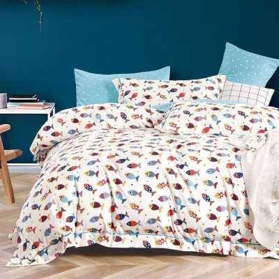 Lenjerie de pat 100% Bumbac Romanesc – 1 persoana – 4 piese | 14417-PR