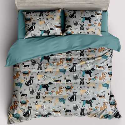 Lenjerie de pat 100% Bumbac Romanesc – 1 persoana – 4 piese | 14421-PR