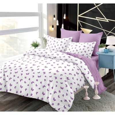 Lenjerie de pat bumbac finet cu elastic – 6 piese | 14452-PR