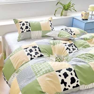 Lenjerie de pat 100% bumbac Premium – cu elastic – 4 piese | 14559-PR