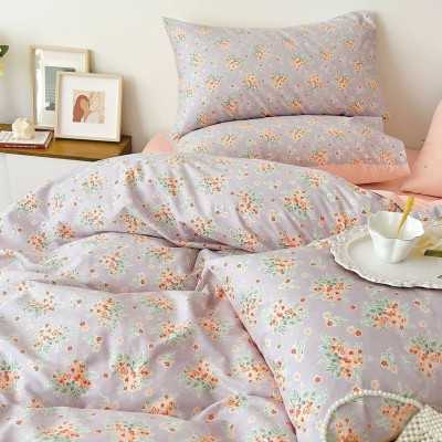 Lenjerie de pat 100% bumbac Premium – cu elastic – 4 piese | 14565-PR