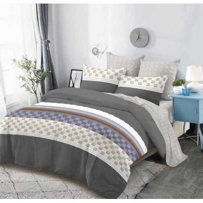 Lenjerie de pat bumbac finet cu elastic – 6 piese | 14722-V