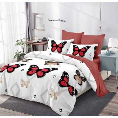 Lenjerie de pat bumbac finet cu elastic – 6 piese | 14723-V