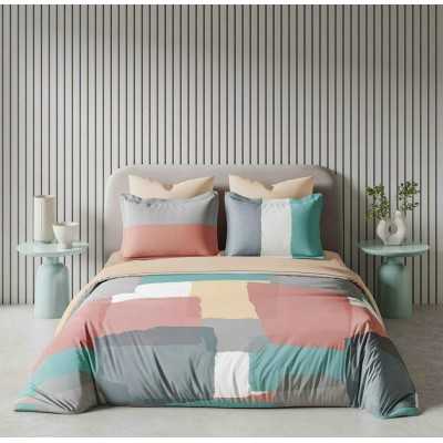 Lenjerie de pat 100% bumbac – imprimeu digital – cu elastic – 6 piese | 14790-PR