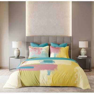 Lenjerie de pat 100% bumbac – imprimeu digital – cu elastic – 6 piese | 14792-PR