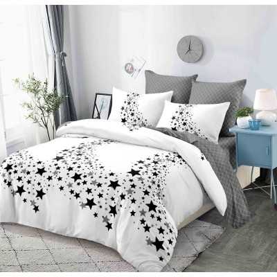 Lenjerie de pat bumbac finet cu elastic – 6 piese | 14801-V