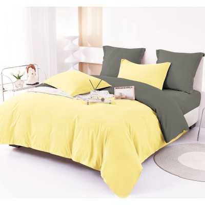 Lenjerie de pat bumbac finet Deluxe – uni – 6 piese | 14921-V