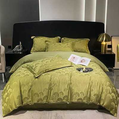 Lenjerie de pat 100% bumbac Jacquard cu elastic – 6 piese | 14948-CL