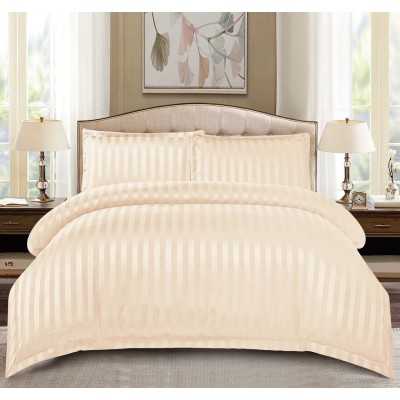 Lenjerie de pat damasc Deluxe gama Horeca – cu elastic – 4 piese | 15063-PR