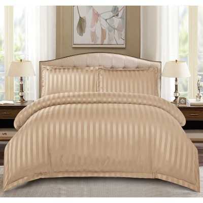 Lenjerie de pat damasc Deluxe gama Horeca – cu elastic – 4 piese | 15066-PR