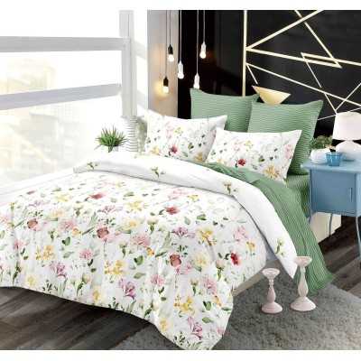 Lenjerie de pat bumbac finet cu elastic – 6 piese | 15485-PR