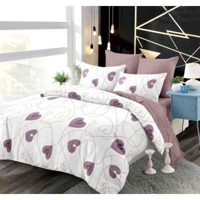 Lenjerie de pat bumbac finet cu elastic – 6 piese | 15487-PR