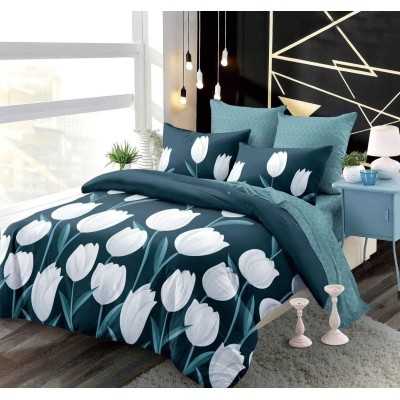 Lenjerie de pat bumbac finet cu elastic – 6 piese | 15514-PR