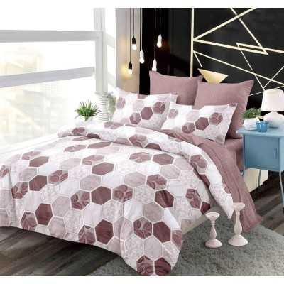 Lenjerie de pat bumbac finet cu elastic – 6 piese | 16099-PR