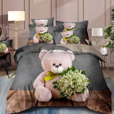 Lenjerie de pat bumbac finet 3D Premium – 6 piese | 16118-CL