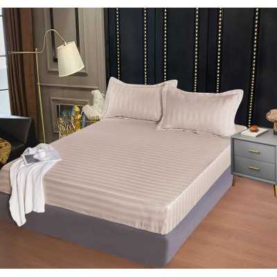 Husa de pat bumbac damasc cu elastic – 3 piese | 16136-PR