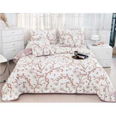 Cuvertura de pat de bumbac cu in – 5 piese | 16144-P