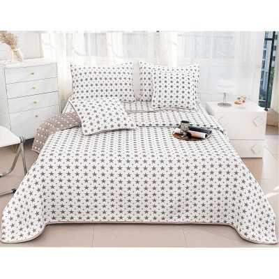 Cuvertura de pat de bumbac cu in – 5 piese | 16148-P