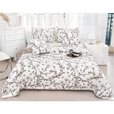 Cuvertura de pat de bumbac cu in – 5 piese | 16149-P