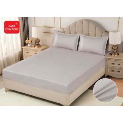 Husa de pat bumbac Damasc Hotelier – cu elastic – 3 piese | 16327-CH